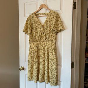 Charming Charlie Floral Button Dress— size XL